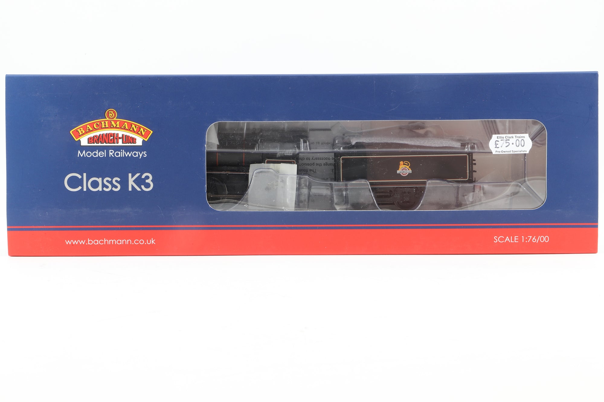 Bachmann OO 32-281 Class K3 BR Lined Black Early Emblem '61862'