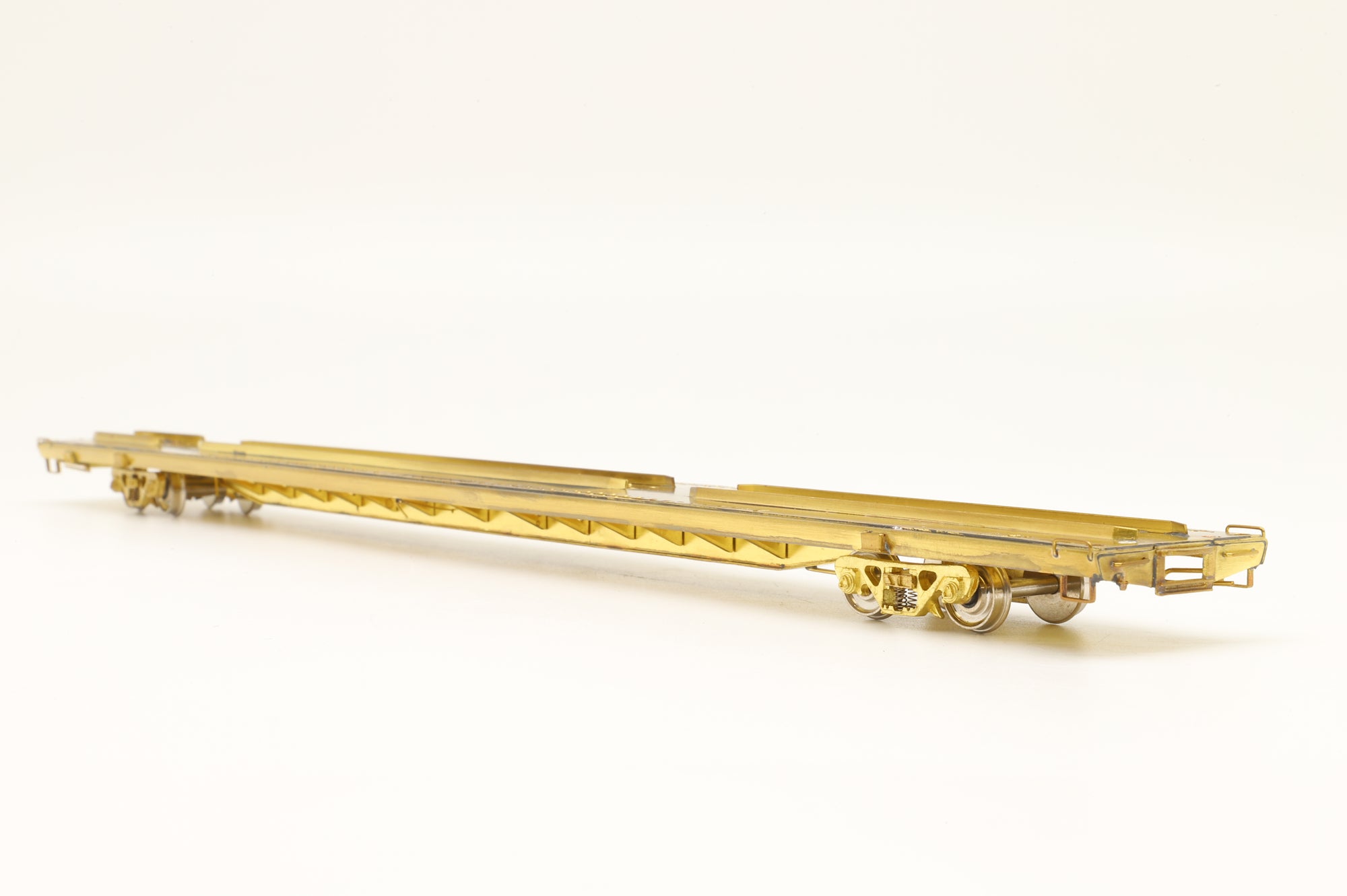 Overland Models/Ajin HO OMI-3025 TOFC Trailer Train Flat Car 89'-4'' Main Central 105081, Unpainted Brass