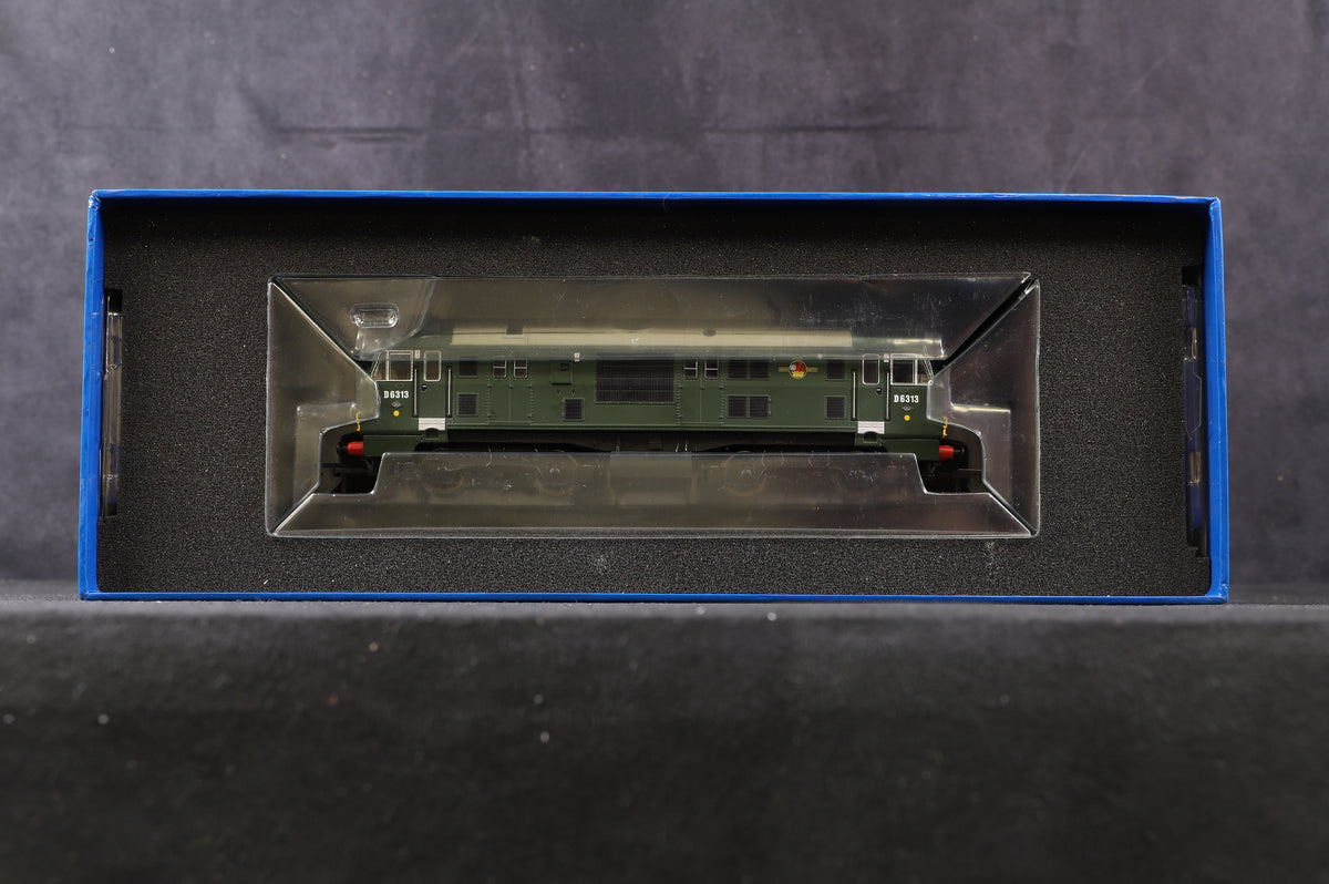 Dapol OO D1000E Class 22 B-B Diesel Hydraulic D6313 (font A) in BR Green. Small yellow panel &amp; split headcode box