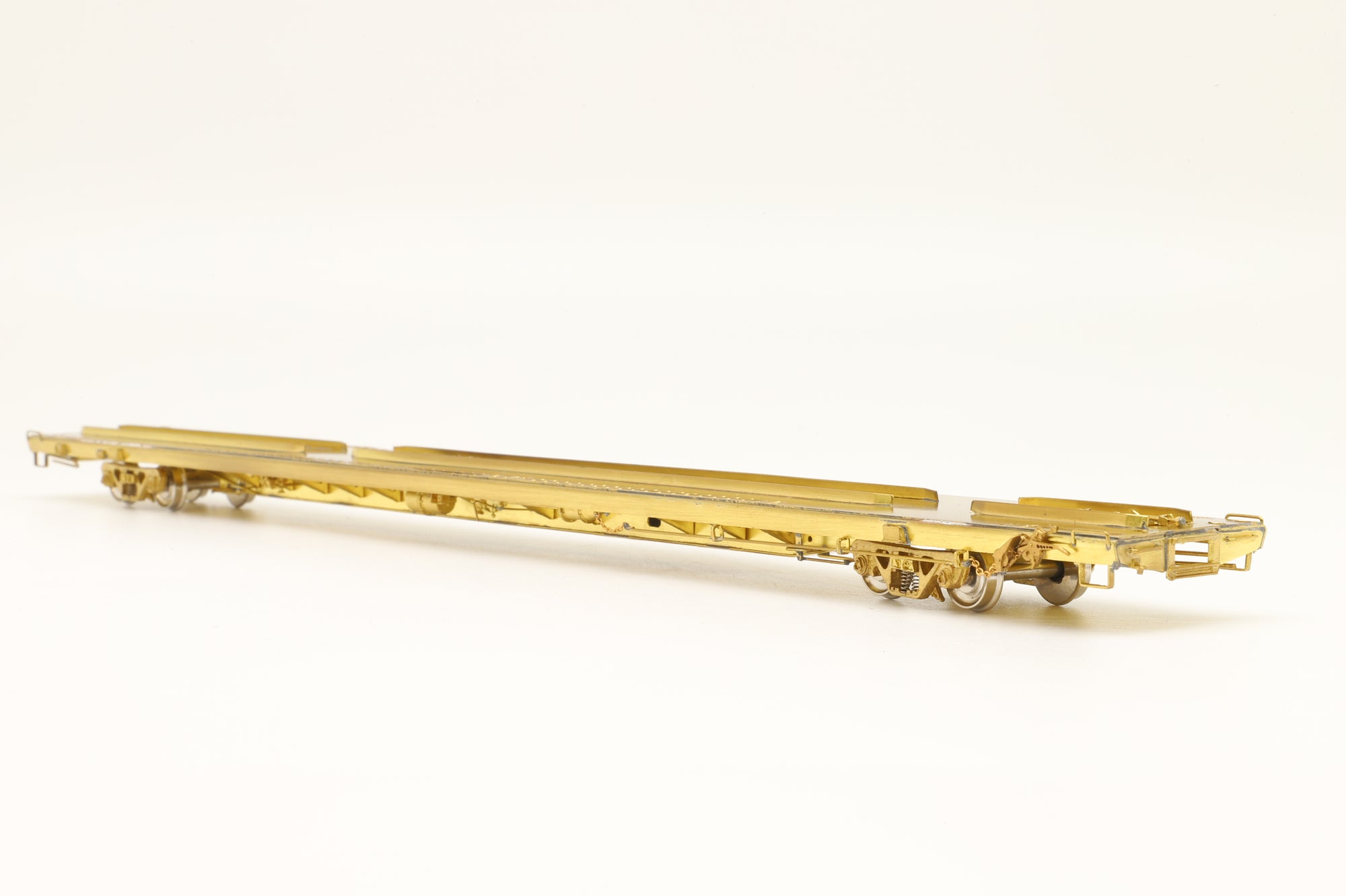 Overland Models/Ajin HO OMI-3025 TOFC Trailer Train Flat Car 89'-4'' Main Central 105081, Unpainted Brass