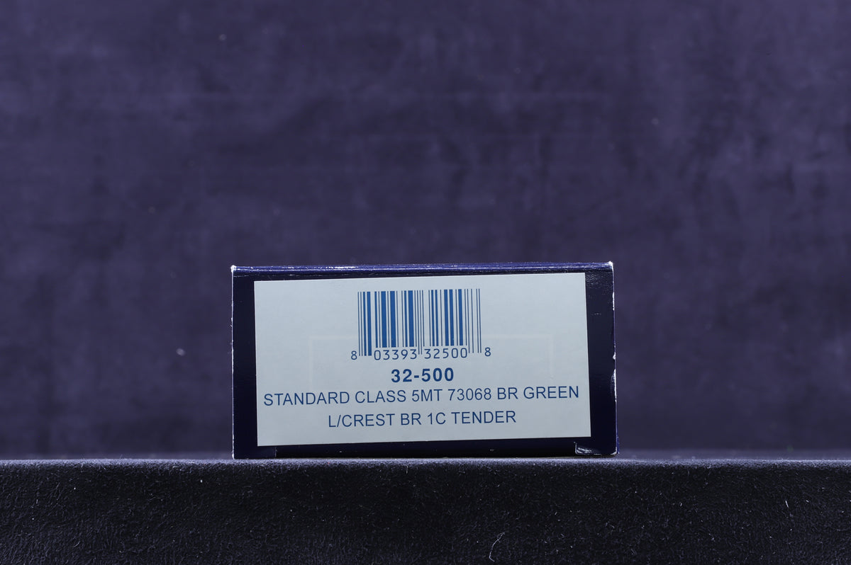 Bachmann OO 32-500 BR Standard Class 5MT 73068 in BR Lined Green with Late Crests and BR 1C Tender