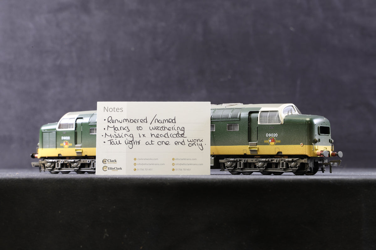 Bachmann OO Class 55 Diesel &#39;D9020&#39; &#39;Nimbus&#39; BR Two Tone Green, Weathered