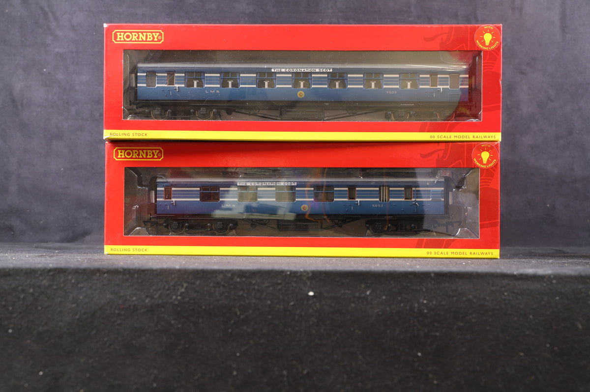 Hornby OO Complete Rake Of 9 LMS Stanier Coronation Scot Coaches