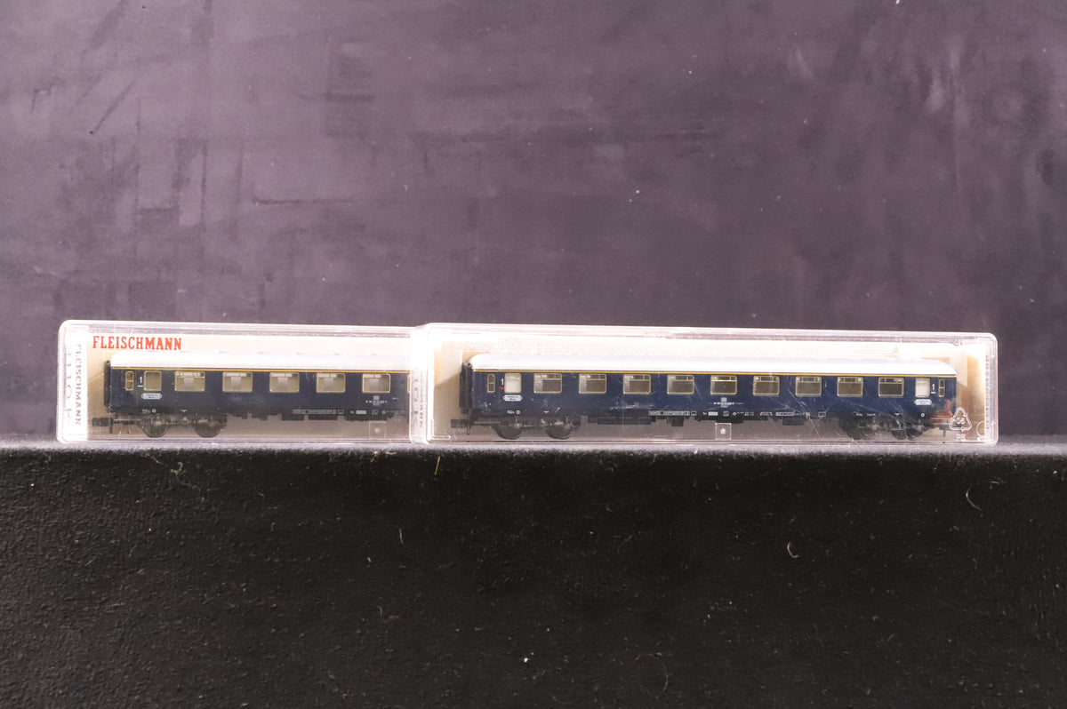 Fleischmann N Rake Of 5 Red &amp; Green DB Coaches Inc. 8100, 8110x2 8111 &amp; 8112