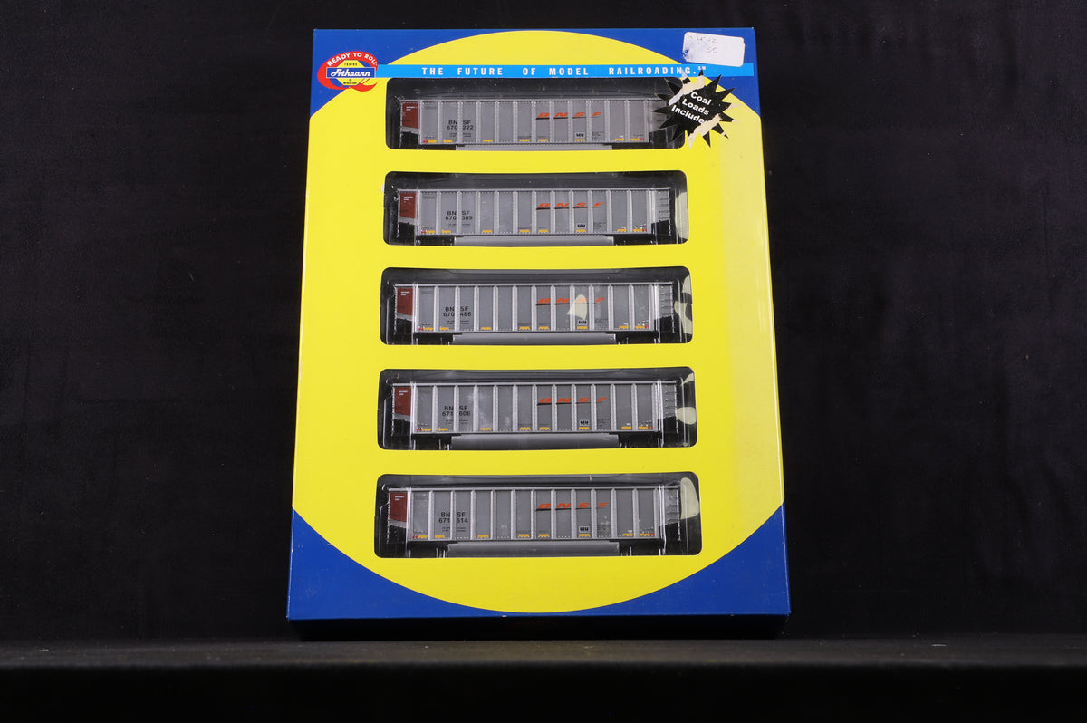 Athearn HO 93078 BNSF Pack Of 5 BethGon Coalporter Wagons