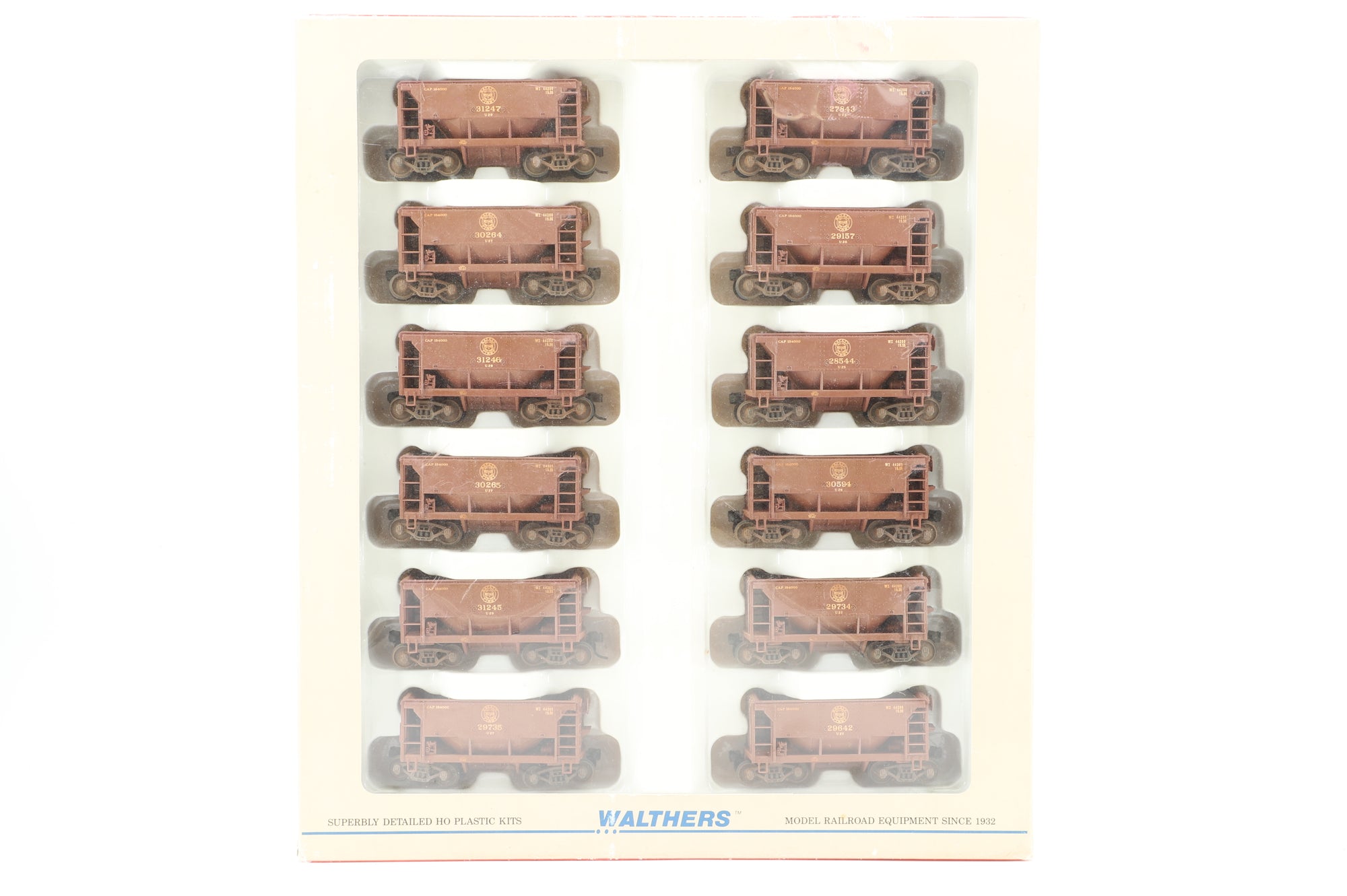 Walthers HO 932-4464 12-pack of Ore Cars in DMIR Brown - Pro-Customised/Weathered