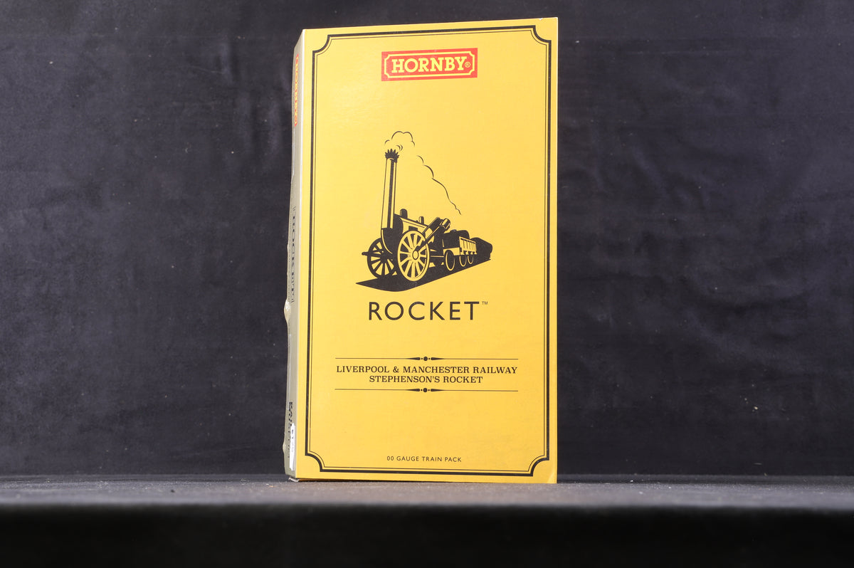 Hornby OO R3810 Liverpool &amp; Manchester Railway Stephenson&#39;s Rocket Train Pack