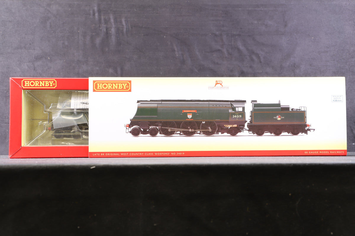 Hornby OO R3638 Late BR Original West Country Class &#39;Bideford&#39; &#39;34019&#39;