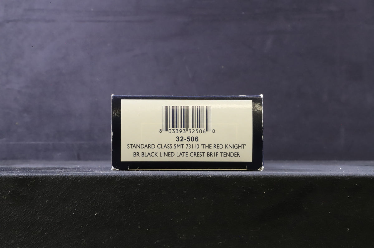 Bachmann OO 32-506 Standard Class 5MT &#39;73110&#39; &#39;The Red Knight&#39; BR Black Lined L/C BR1F Tender