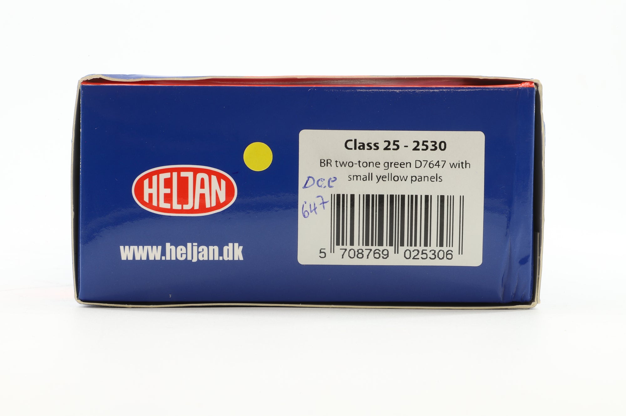 Heljan OO 2530 Class 25 'D7647' BR Two Tone Green With Small Yellow Panels Weathered DCC Fitted