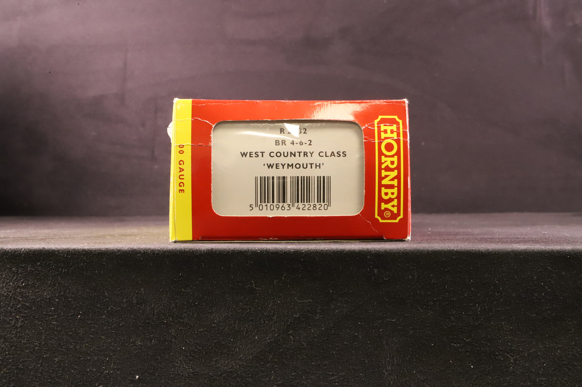 Hornby OO R2282 West Country Class 34091 &#39;Weymouth&#39;/&#39;Devon Belle&#39; in BR Lined Green w/ Late Crests