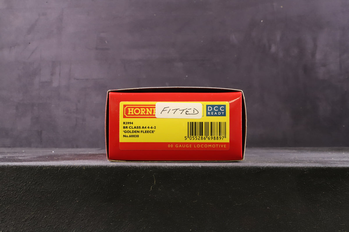 Hornby OO R3994 Class A4 &#39;60030&#39; &#39;Golden Fleece&#39; BR Lined Green L/C DCC Fitted