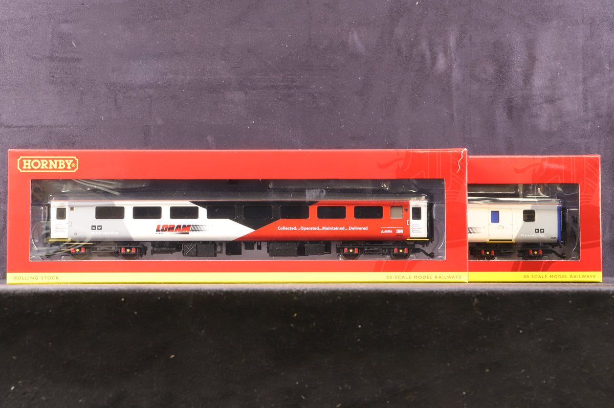 Hornby OO Rake Of 2 Mk2F Loram Coaches &#39;6046 &amp; 9525&#39; Inc. R40144 &amp; R40143