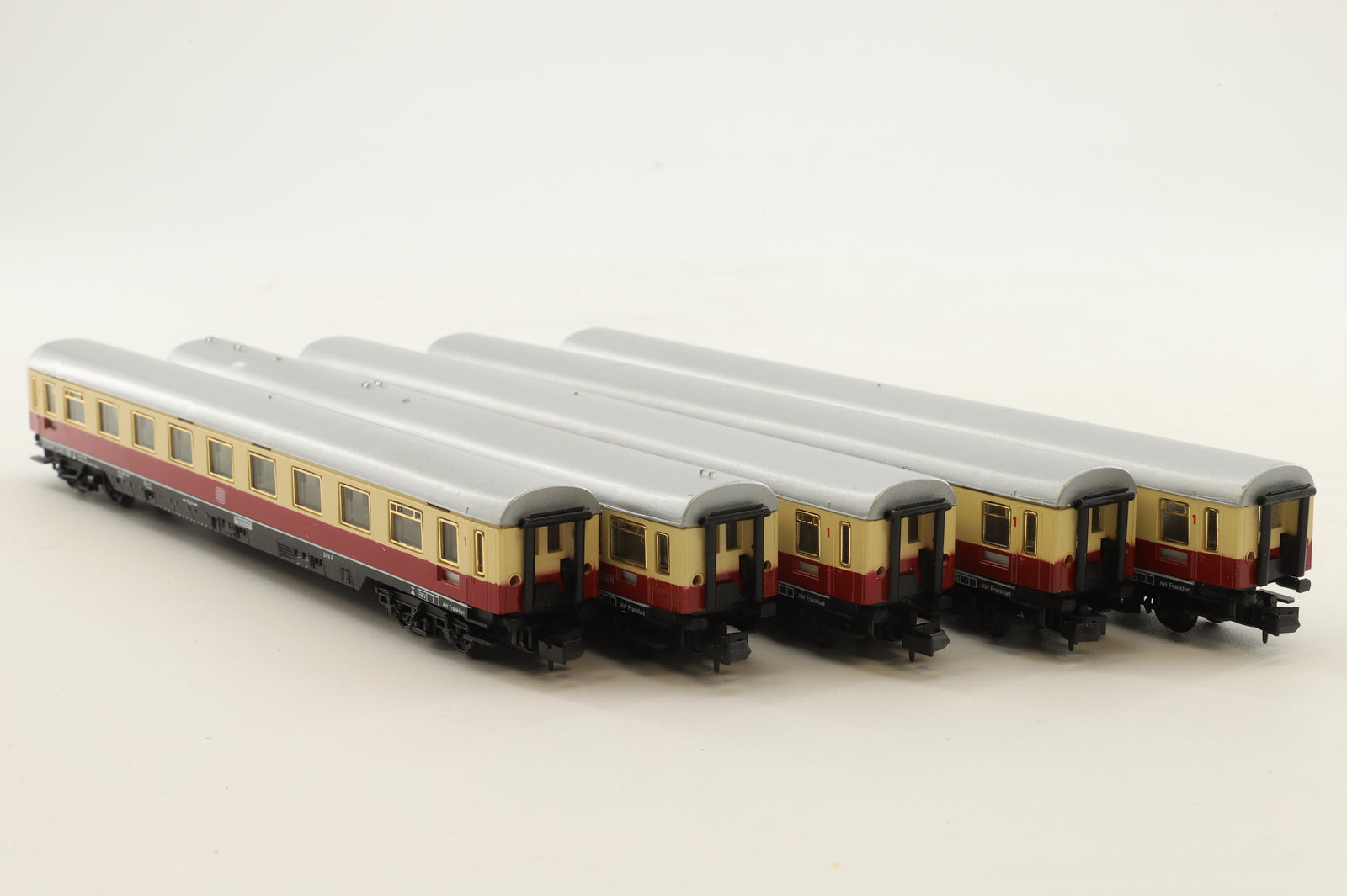 Arnold N Rake Of 5 DSG Crimson & Cream Coaches Inc. 3810 x2, 3840 & 3820 x2