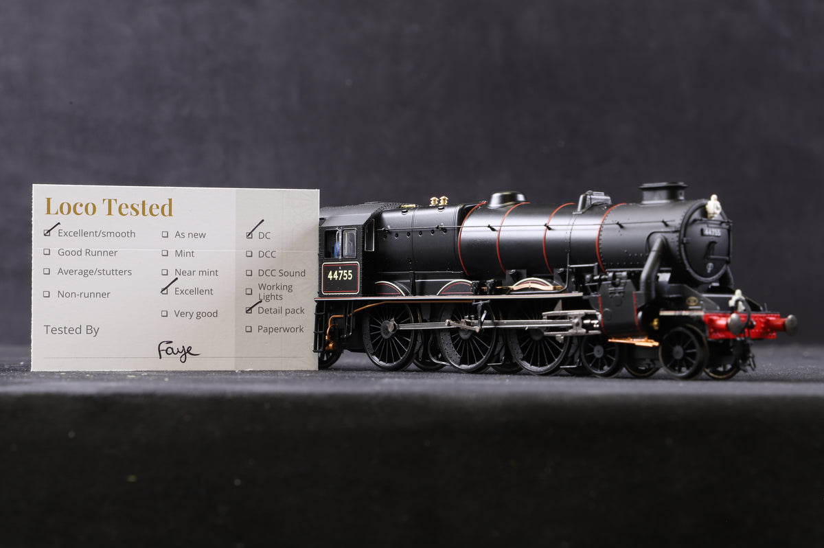 Hornby OO R30227 BR Stanier 5MT Black 5 Caprotti 4-6-0 &#39;44755&#39; - Era 4