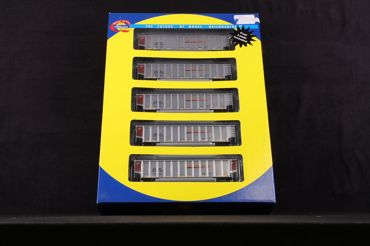 Athearn HO 93066 BNSF Pack Of 5 BethGon Coalporter Wagons
