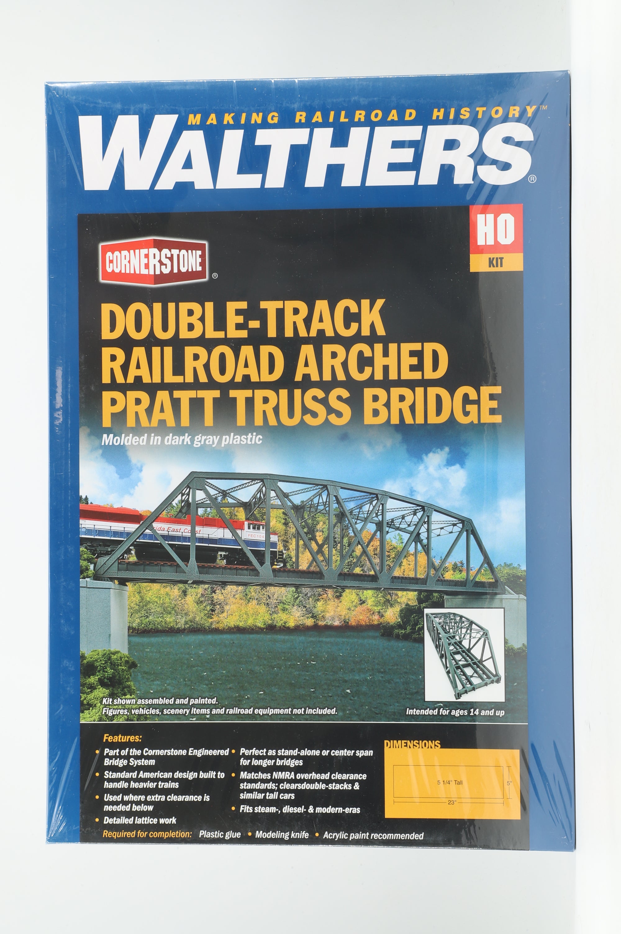 Walthers HO 933-4522 Double-Track Railroad Arched Pratt Truss Bridge Kit