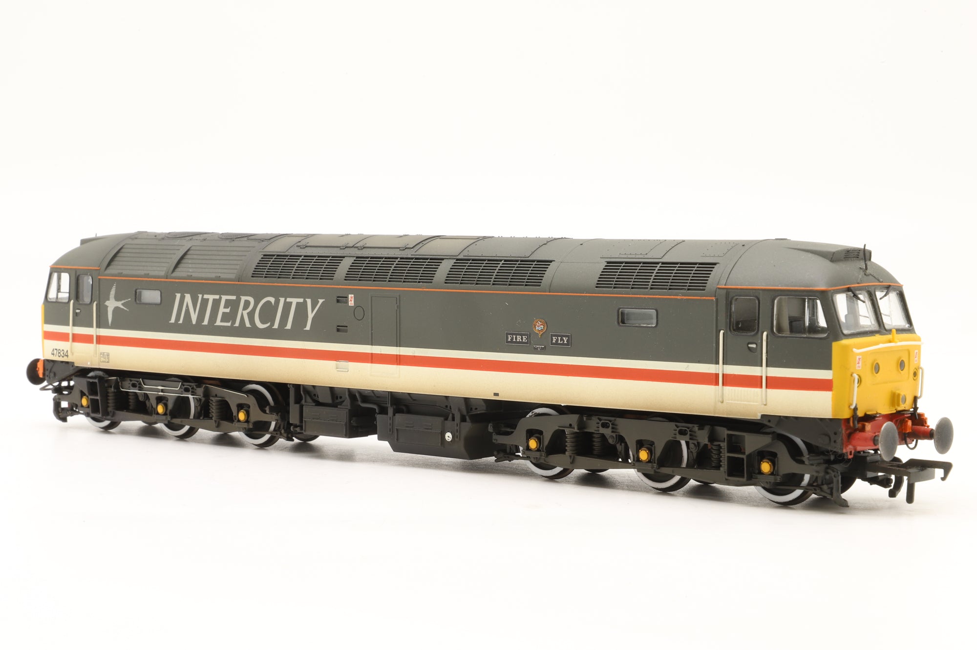 Bachmann OO 32-815 Class 47 Diesel '47834' 'Fire Fly' BR Intercity Swallow Weathered DCC Fitted