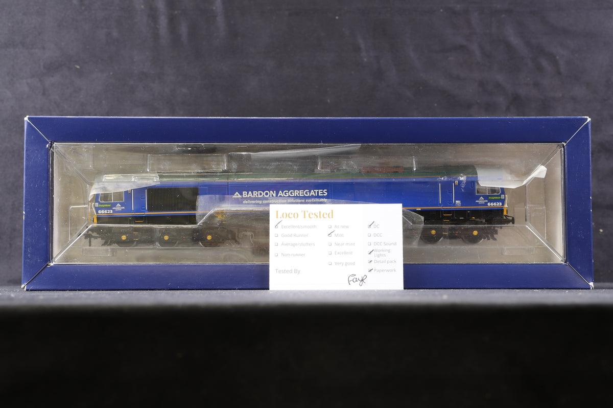 Bachmann OO 32-979Z Class 66 Diesel &#39;66623&#39; Freightliner Bardon Aggregates Excl. KMRC