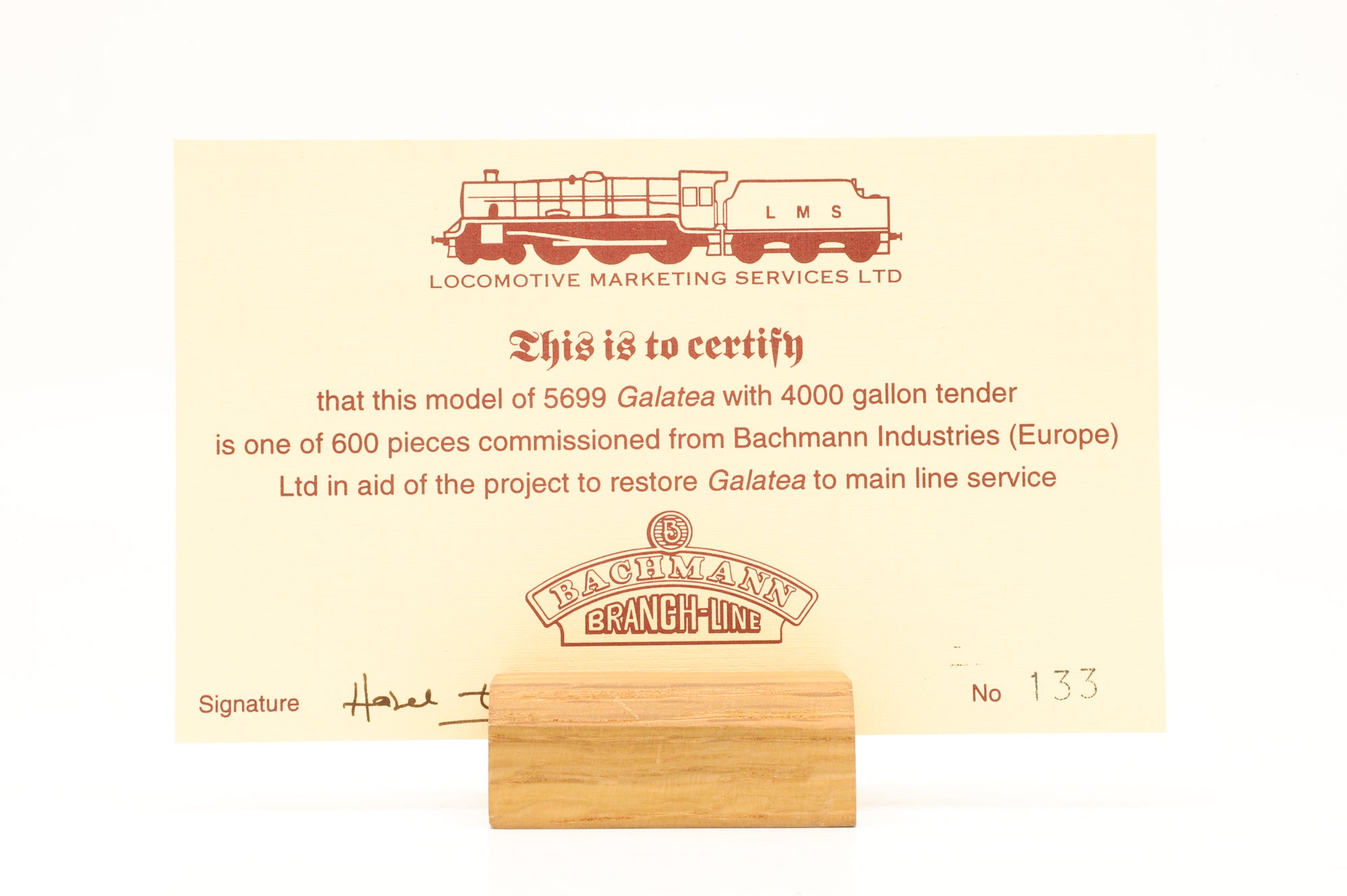 Bachmann OO 31-150A Jubilee Class '5699' 'Galatea' LMS Crimson Ltd Ed 133/ 600