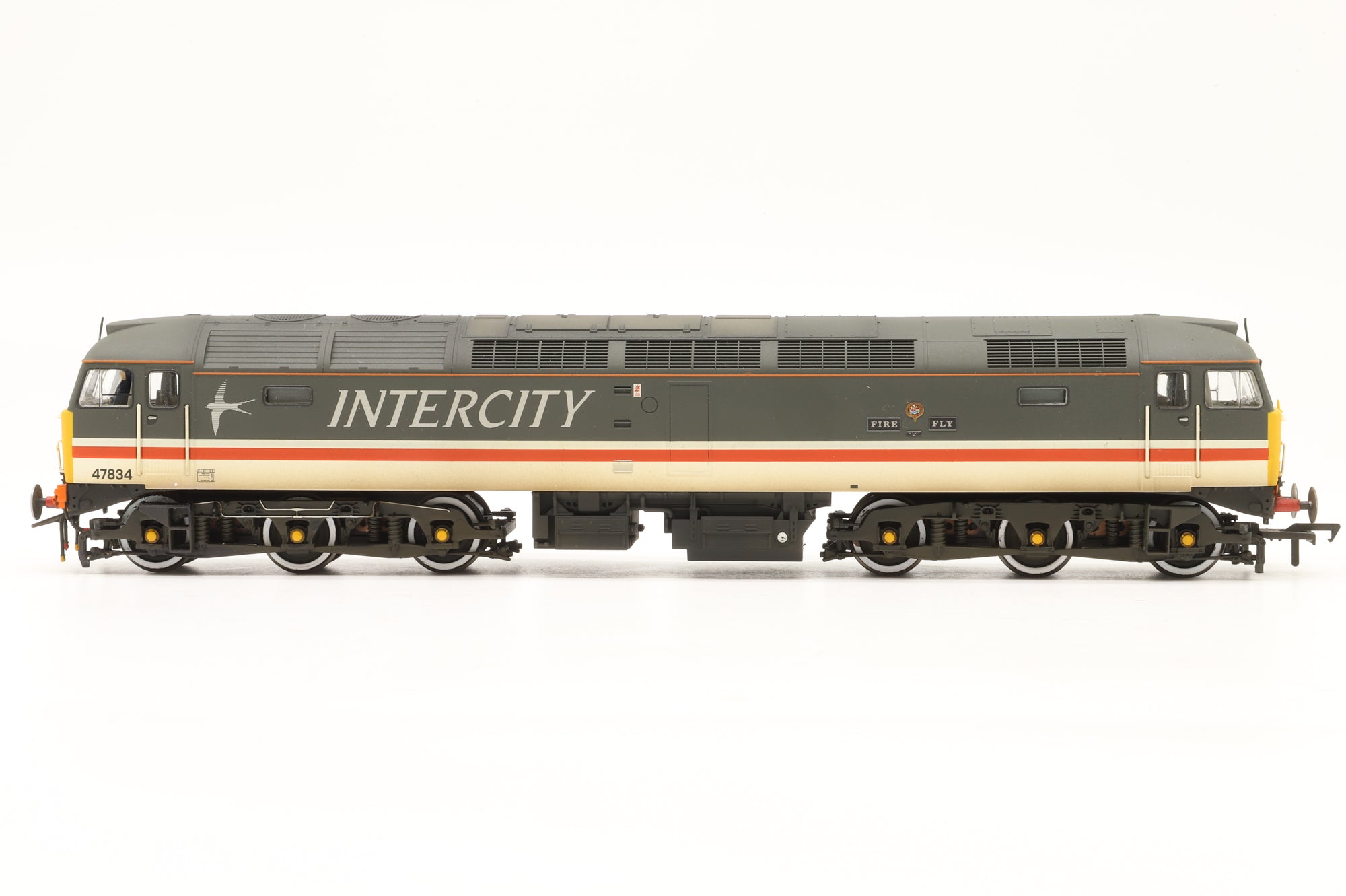 Bachmann OO 32-815 Class 47 Diesel '47834' 'Fire Fly' BR Intercity Swallow Weathered DCC Fitted