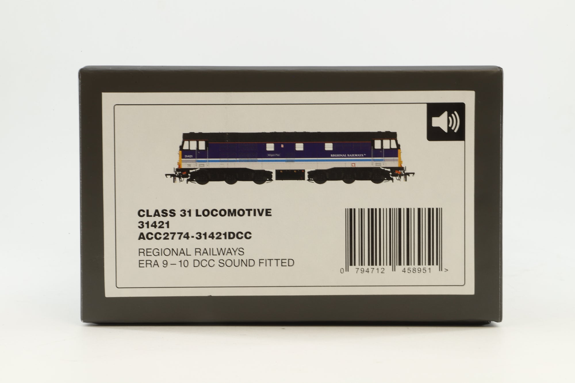 Accurascale OO ACC2773 Class 31 31421 'Wigan Pier' in BR Regional Railways Livery - DCC Sound