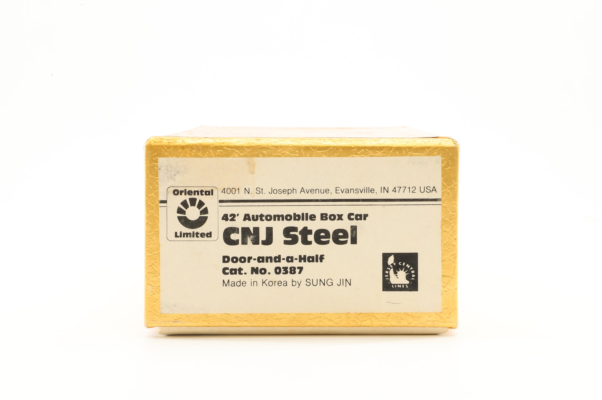 Oriental Limited HO Brass 0387 Box car Auto CNJ 42' Autobox w/ 1½ Doors '19148' Weathered