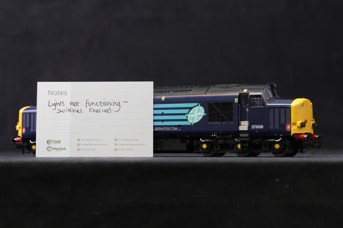 Accurascale OO Class 37/6 Locomotive &#39;37606&#39; DRS Blue (Compass)