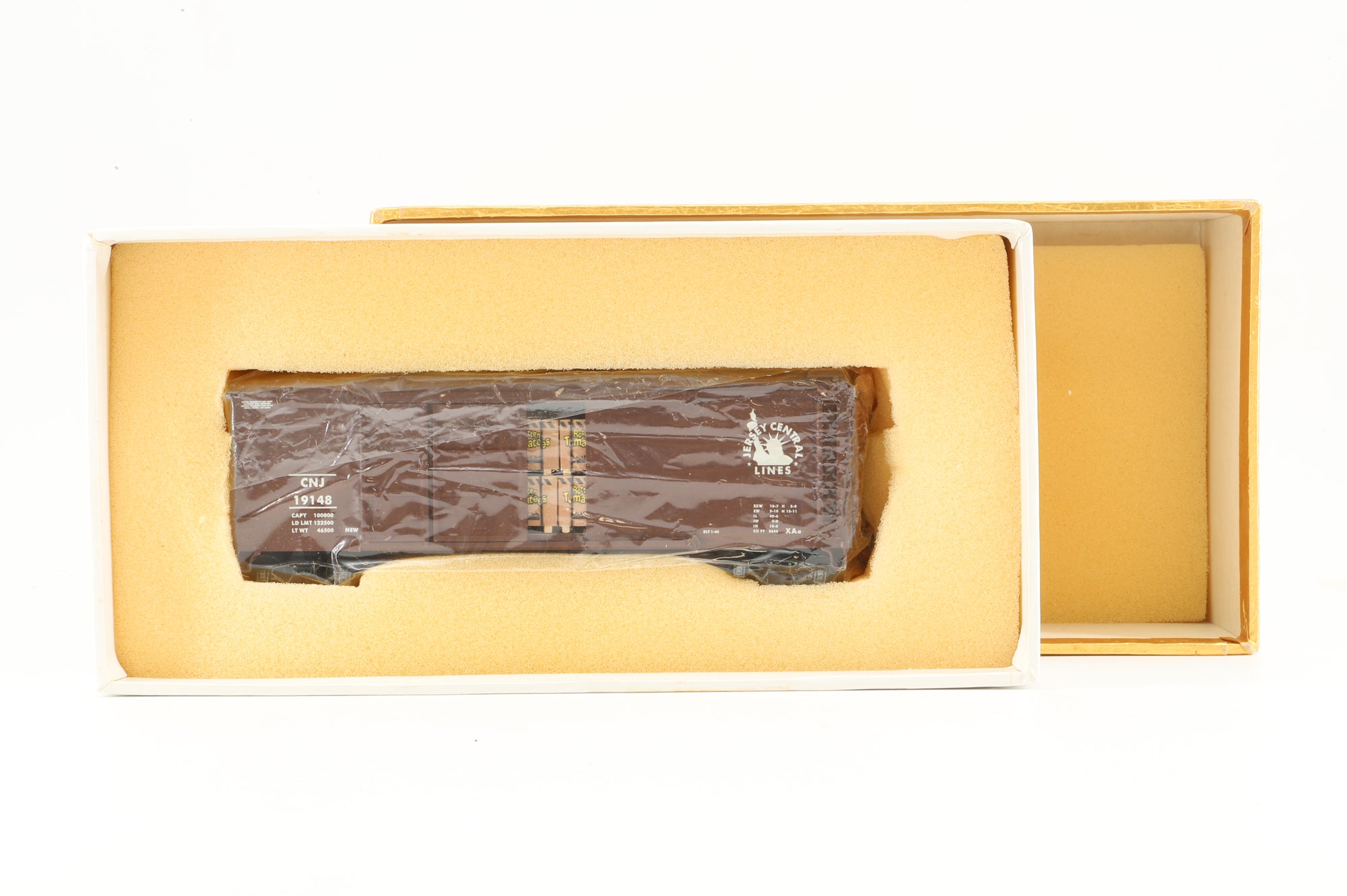 Oriental Limited HO Brass 0387 Box car Auto CNJ 42' Autobox w/ 1½ Doors '19148' Weathered