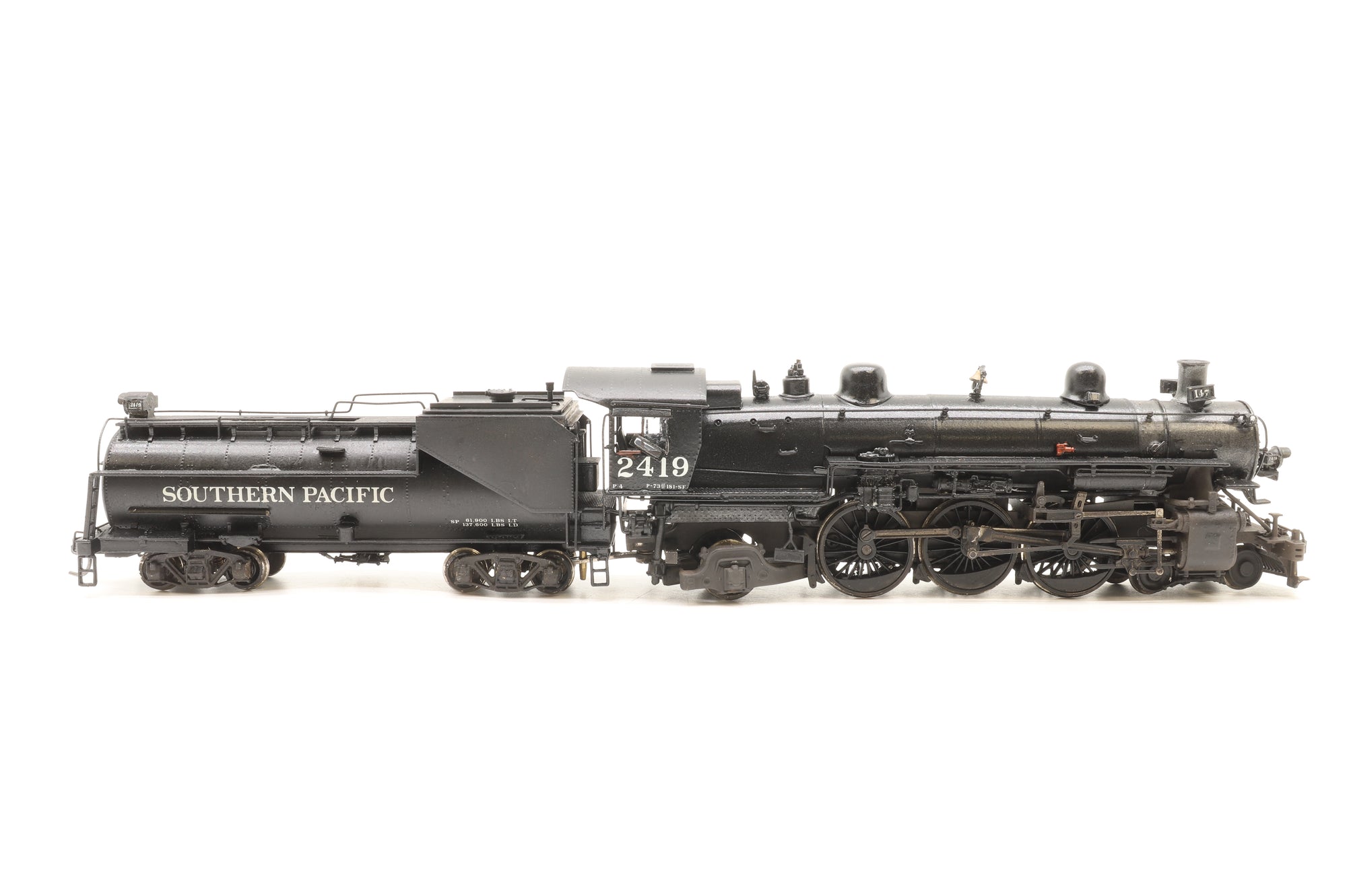 Westside Model Co/Micro Cast Mizuno HO Brass Southern Pacific Class P-4, Custom Painted
