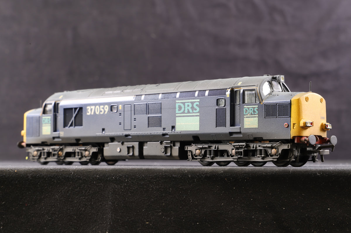 Bachmann OO 32-779 Class 37/0 &#39;37059&#39; DRS Livery Repainted/ Renumbered With Converted Nose Ends, DCC Fitted