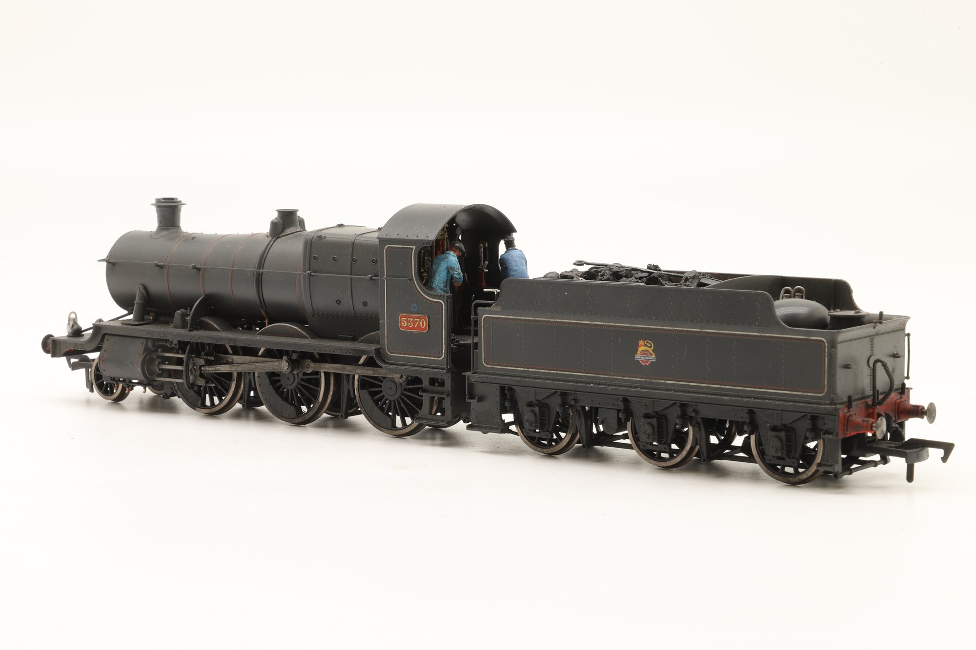 Dapol OO 4S-043-013S 43XX 'Mogul' No.5370 in Lined BR Black w/ Early Crests – DCC Sound & Weathered