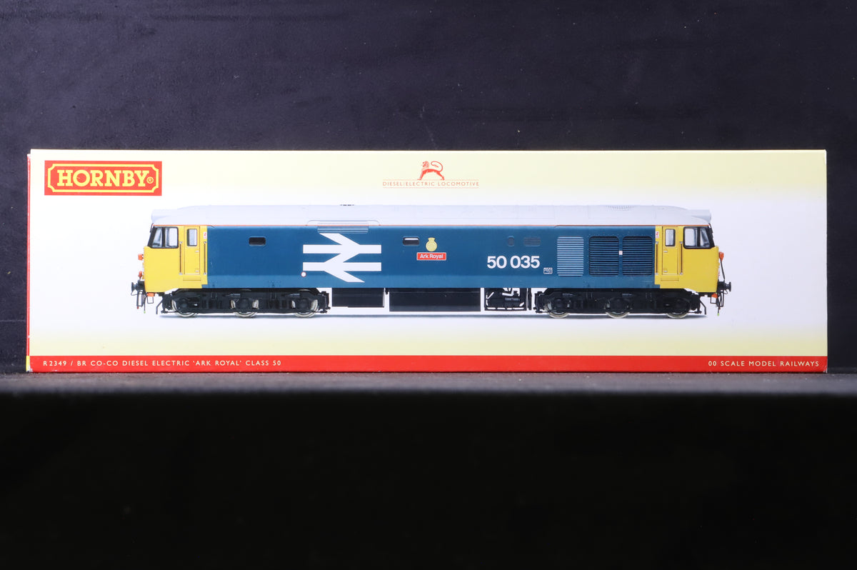 Hornby OO R2349 Class 50 &#39;50035&#39; &#39;Ark Royal&#39; BR Blue Large Logo