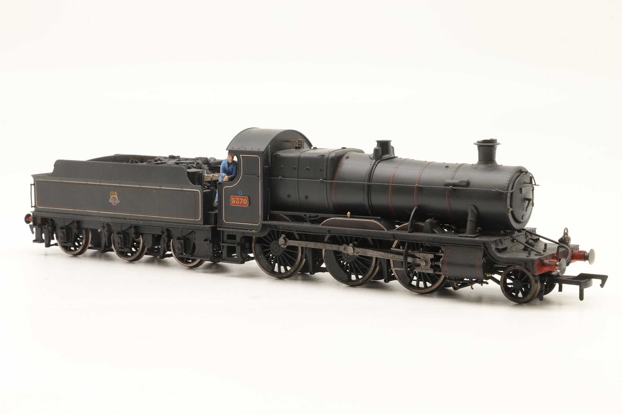 Dapol OO 4S-043-013S 43XX 'Mogul' No.5370 in Lined BR Black w/ Early Crests – DCC Sound & Weathered
