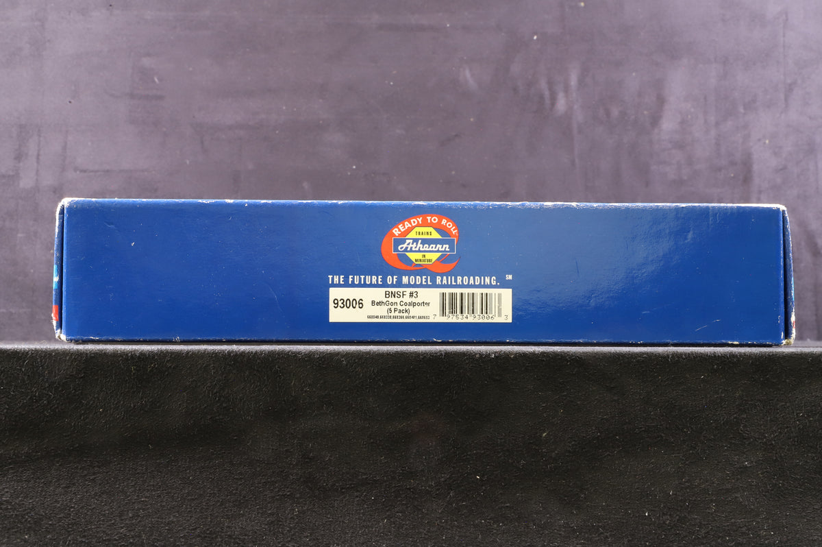 Athearn HO 93006 BNSF Pack Of 5 BethGon Coalporter Wagons