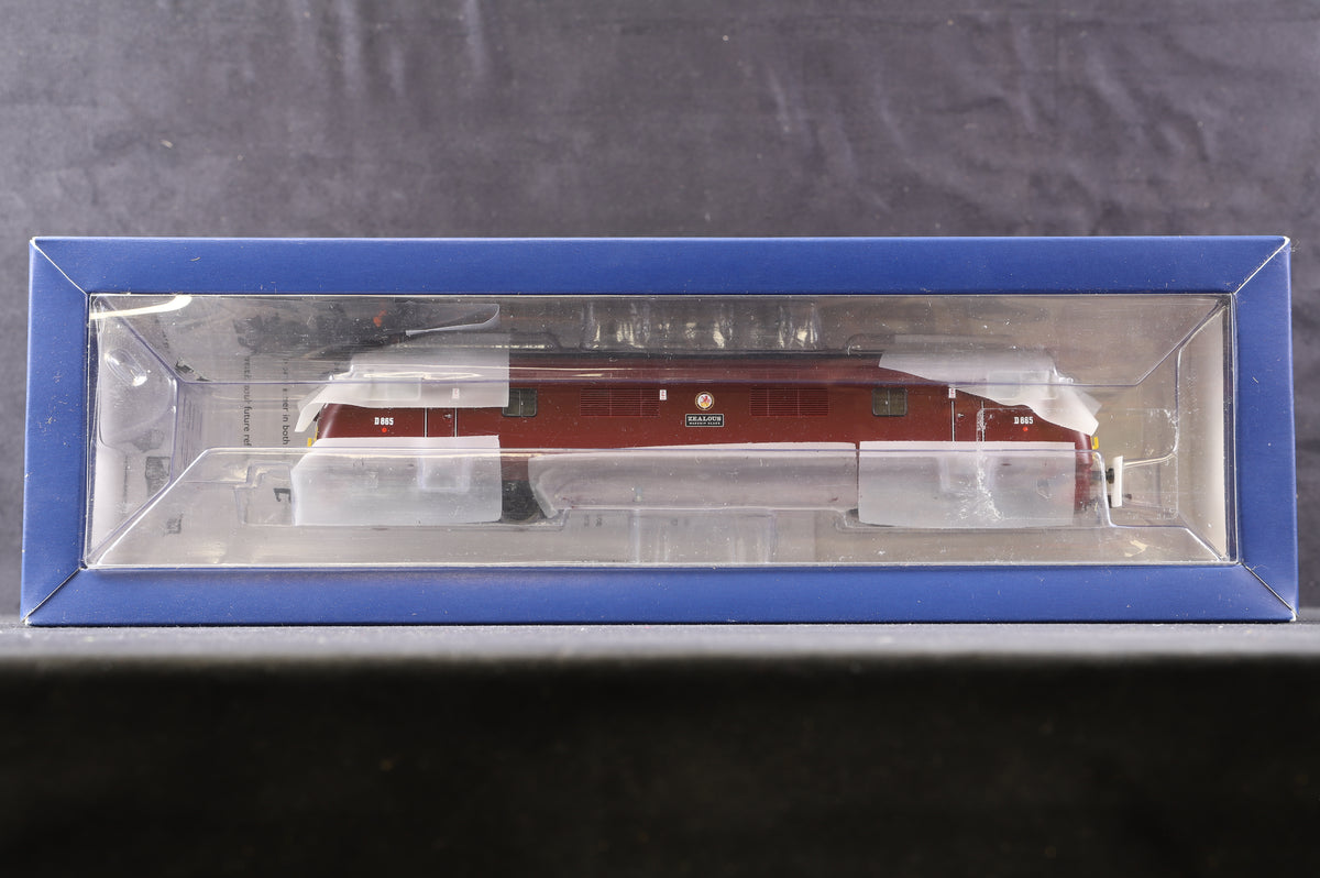 Bachmann OO 32-065 Class 43 Warship &#39;D865&#39; &#39;Zealous&#39; BR Maroon Yellow Panel, DCC Fitted