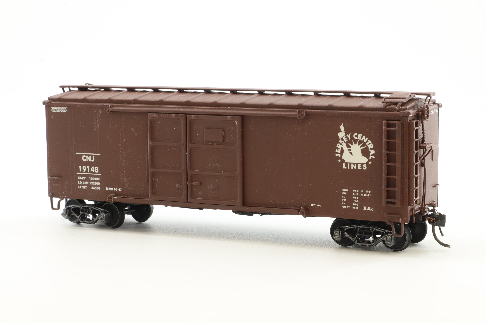 Oriental Limited HO Brass 0387 Box car Auto CNJ 42' Autobox w/ 1½ Doors '19148' Weathered