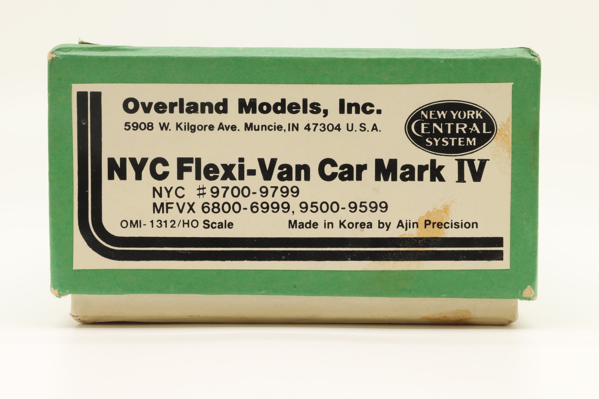 Overland Models/Ajin HO OMI-1312 NYC Flexi-Van Car Mark IV, NYC #9700-9799, MFVX 6800-6999, 9500-9599, Unpainted Brass