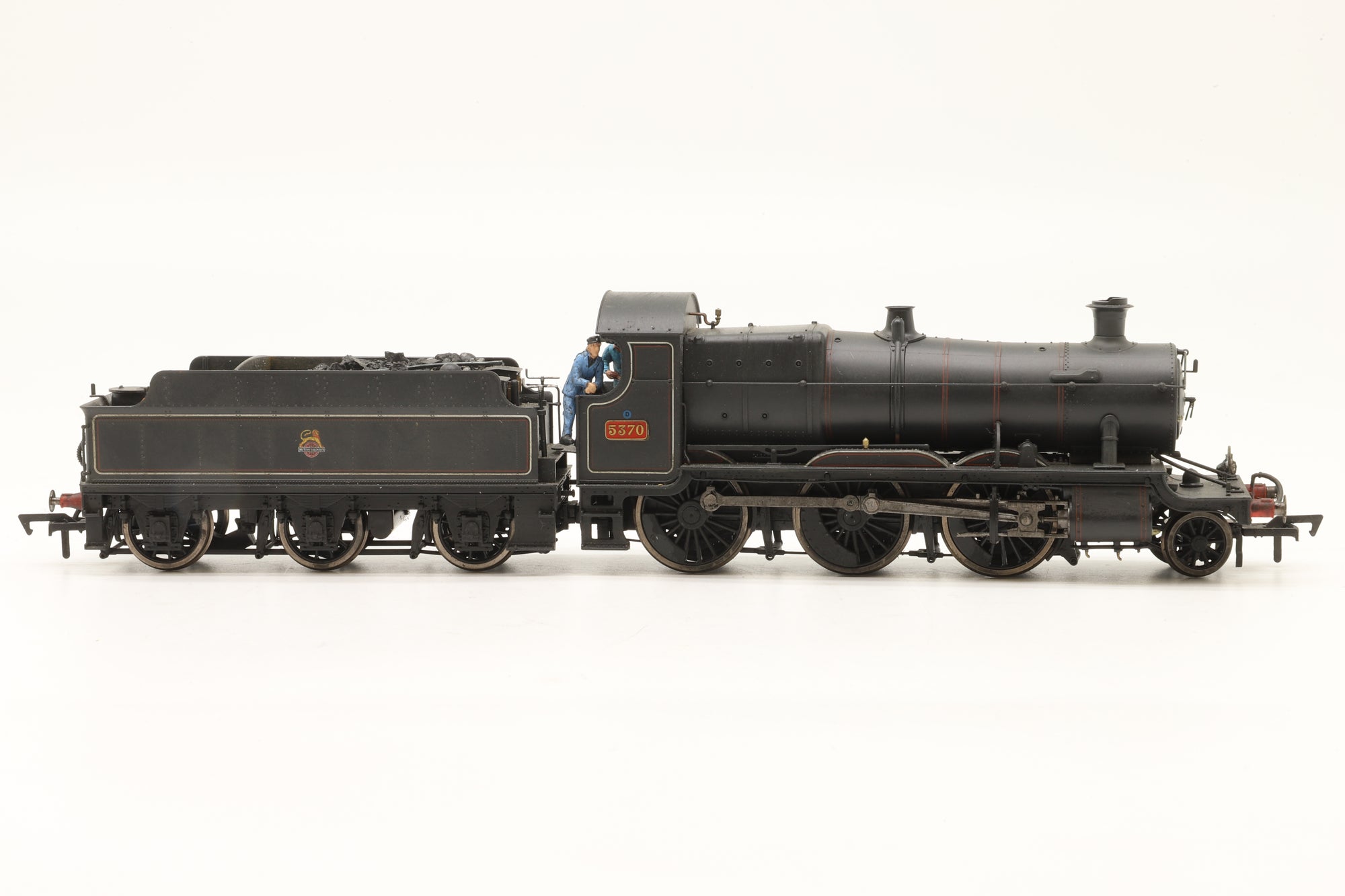 Dapol OO 4S-043-013S 43XX 'Mogul' No.5370 in Lined BR Black w/ Early Crests – DCC Sound & Weathered
