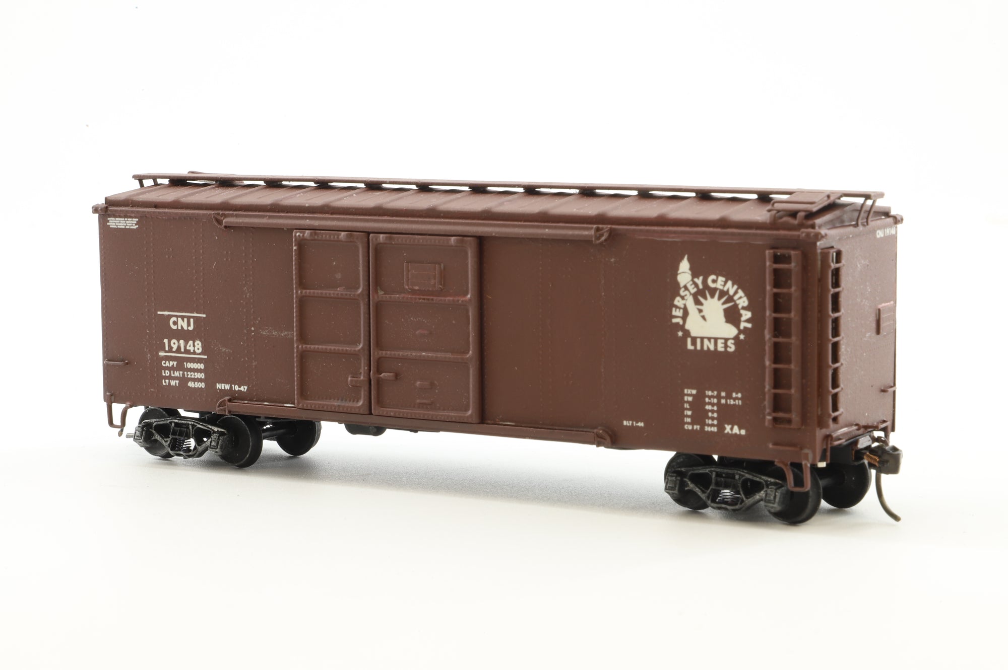 Oriental Limited HO Brass 0387 Box car Auto CNJ 42' Autobox w/ 1½ Doors '19148' Weathered