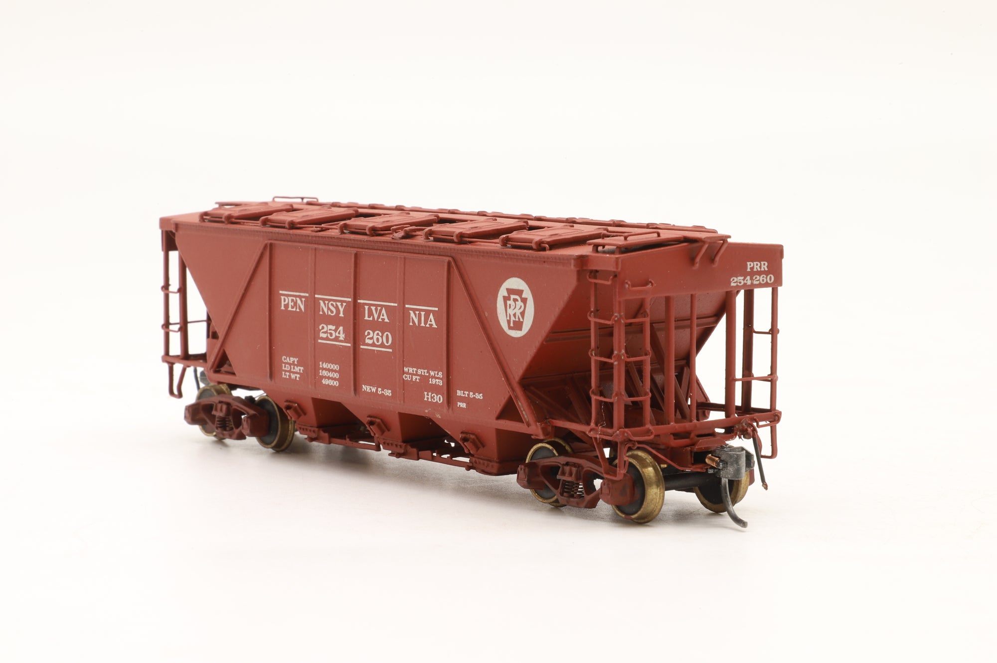Oriental Limited HO Brass PRR H30A Covered Hopper Custom Painted