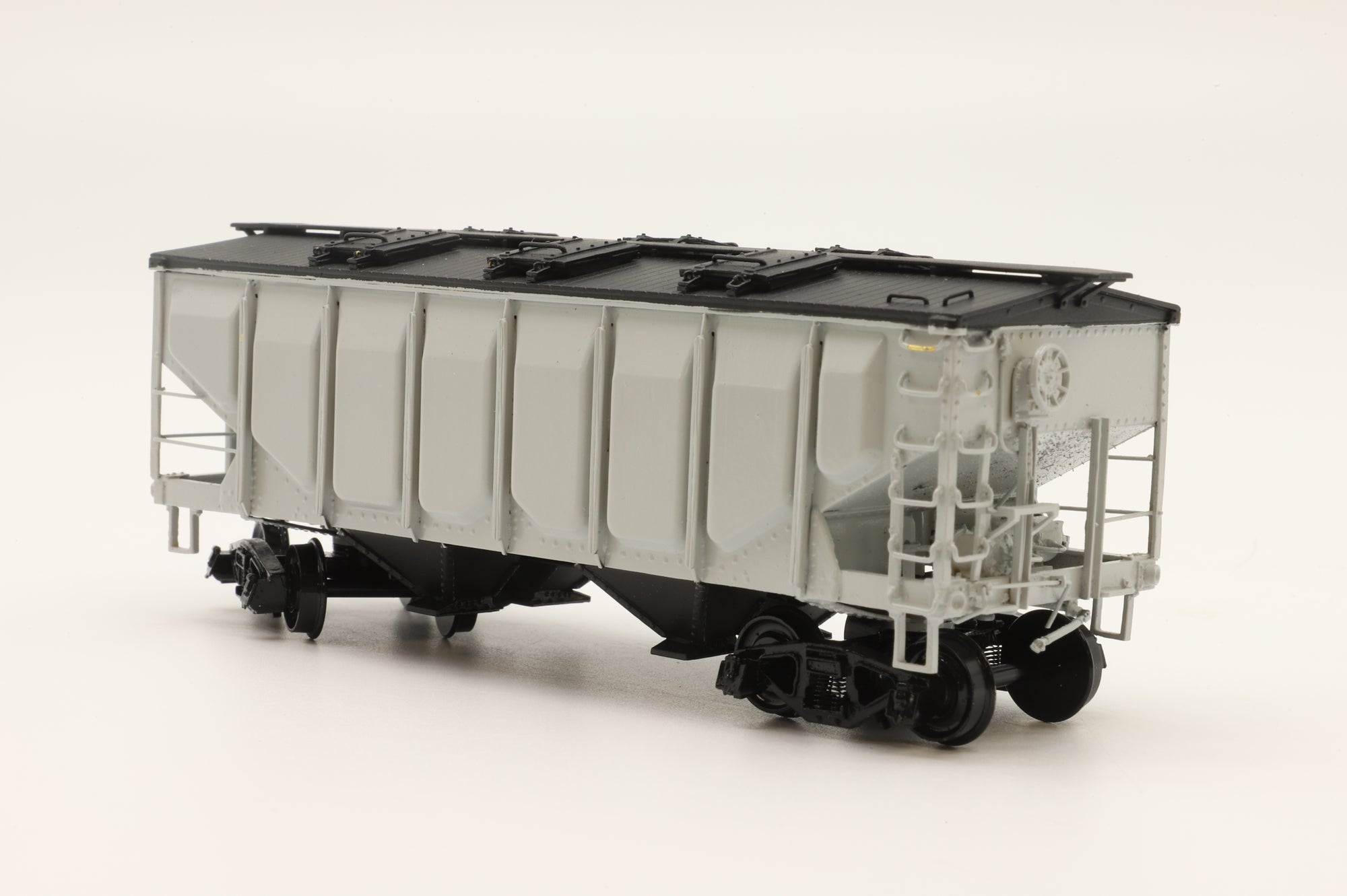 Overland Models HO Brass 1341 USRA 2-Bay Hopper Car w/ Pressed Sides in Black