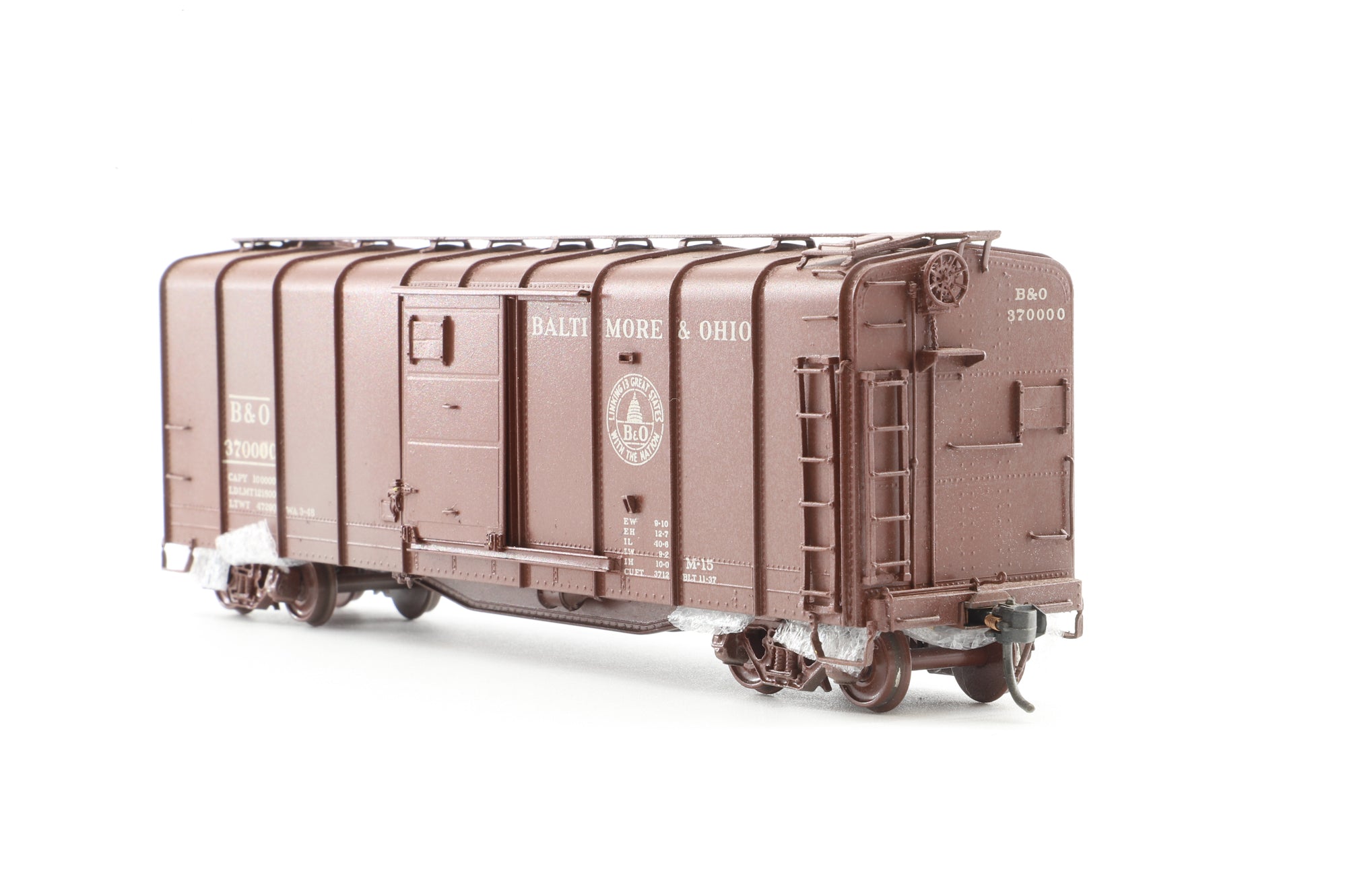 Overland Models HO Brass 1392 M-15K Box Car Baltimore & Ohio No.370000