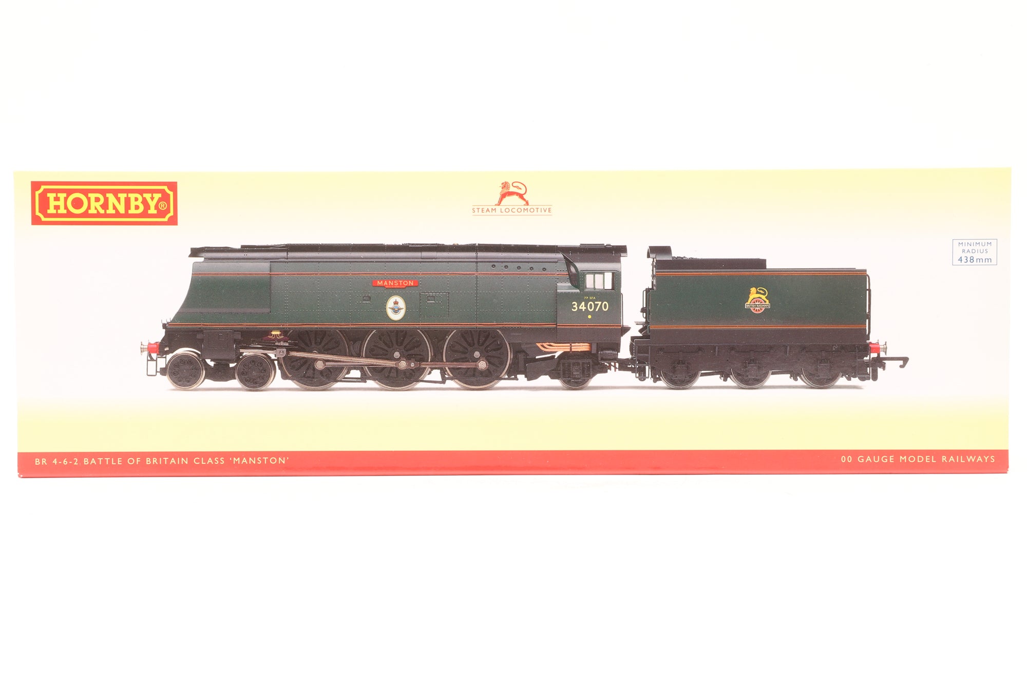 Hornby OO R3249 Battle of Britain Class 34070 'Manston' in Lined BR Green E/C