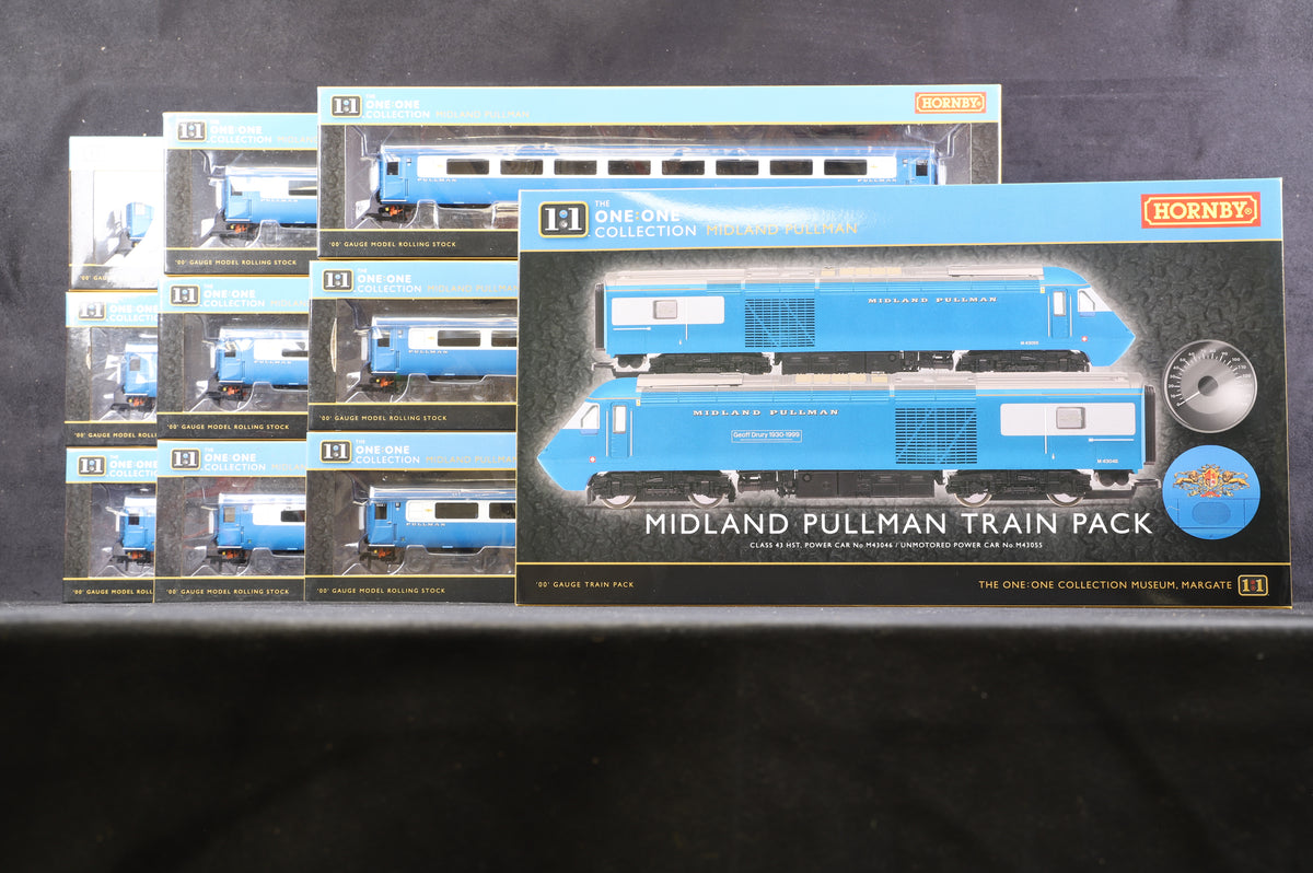 Hornby OO R30077 Midland Pullman HST Train Pack - Power Cars &amp; 9 Coaches (Complete Set)