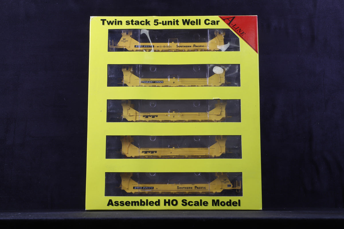 A-Line HO 47611-03 Pack Of 5 Twin Stack Container Cars Southern Pacific