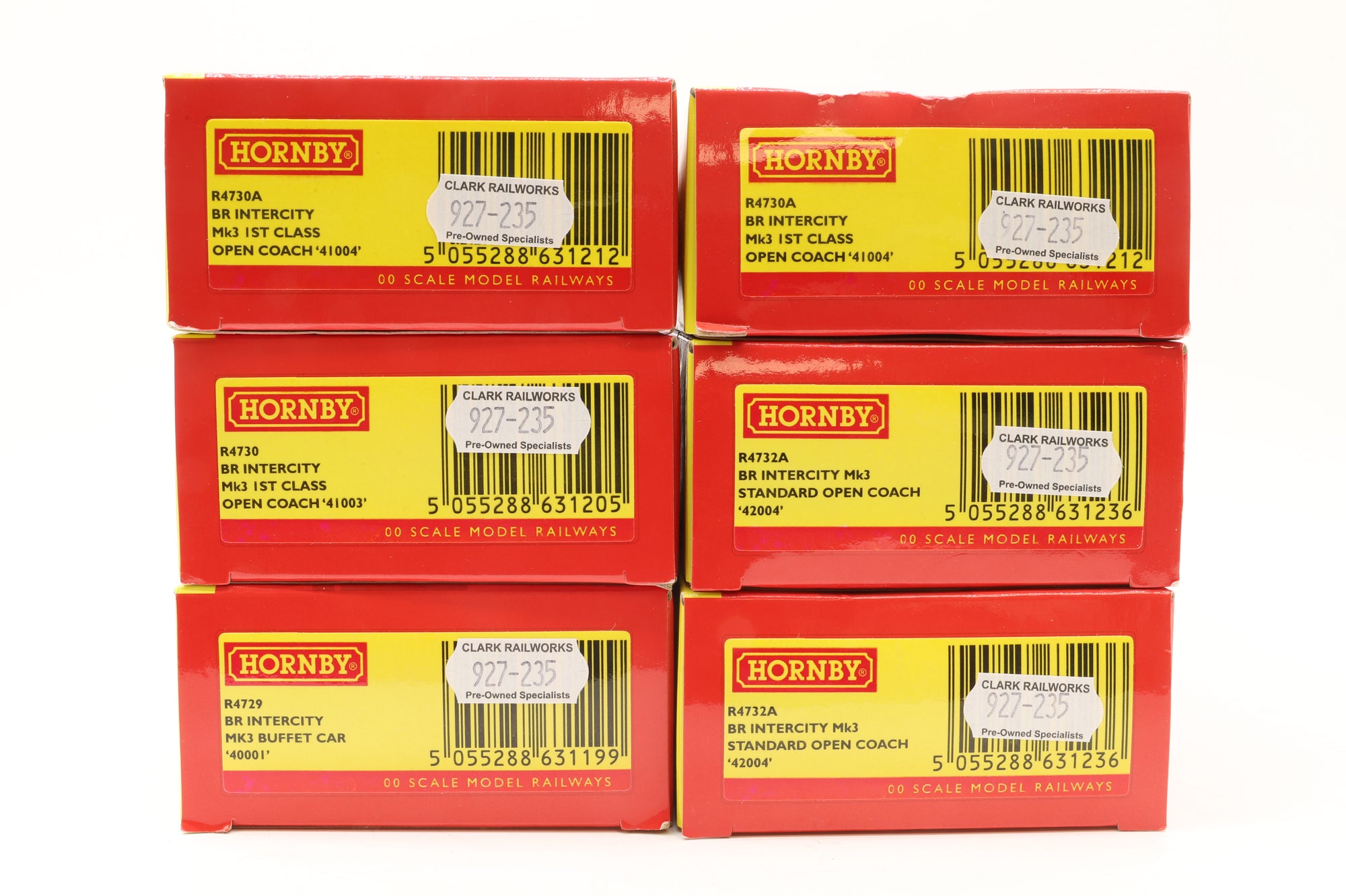Hornby OO Rake Of 6 Mk3 Coaches BR Intercity Inc. R4730A, R4730A, R4730, R4729 & R4732A x2