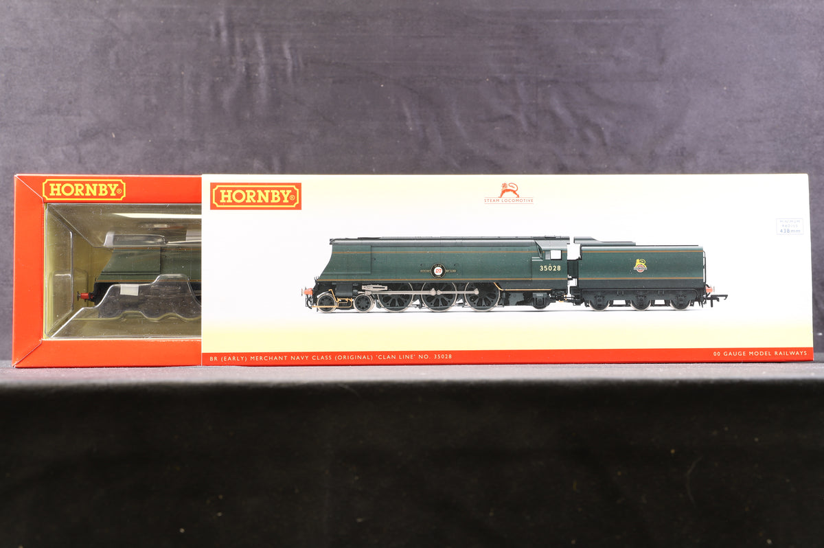 Hornby OO R3436 BR (Early) 4-6-2 (Original) Merchant Navy Class &#39;Clan Line&#39; &#39;35028&#39;