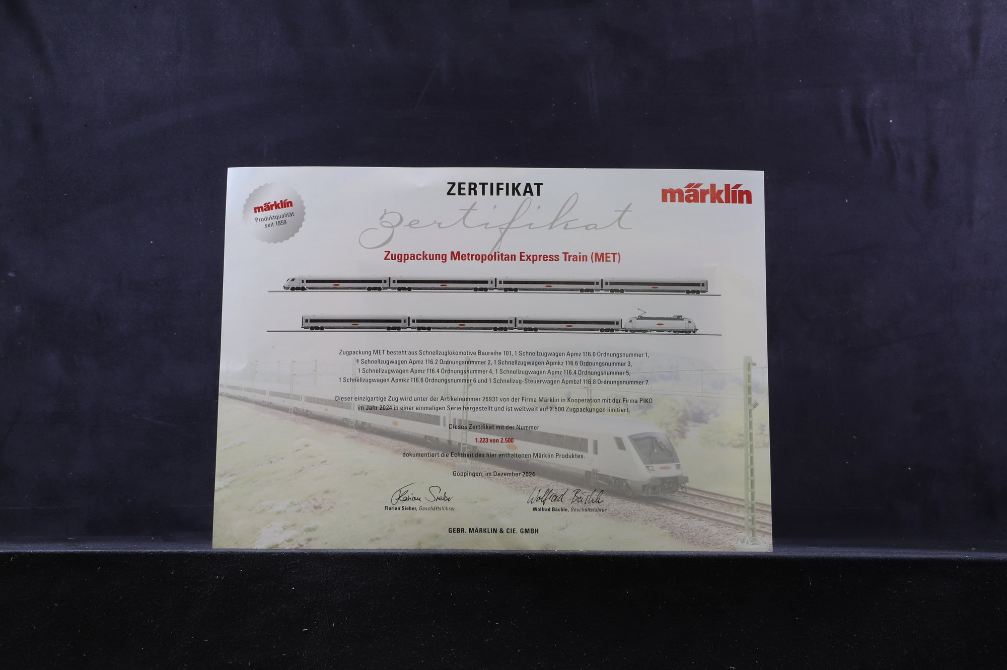 Marklin 26931 Metropolitan Express Train (MET) Train Set, with MFX Sound