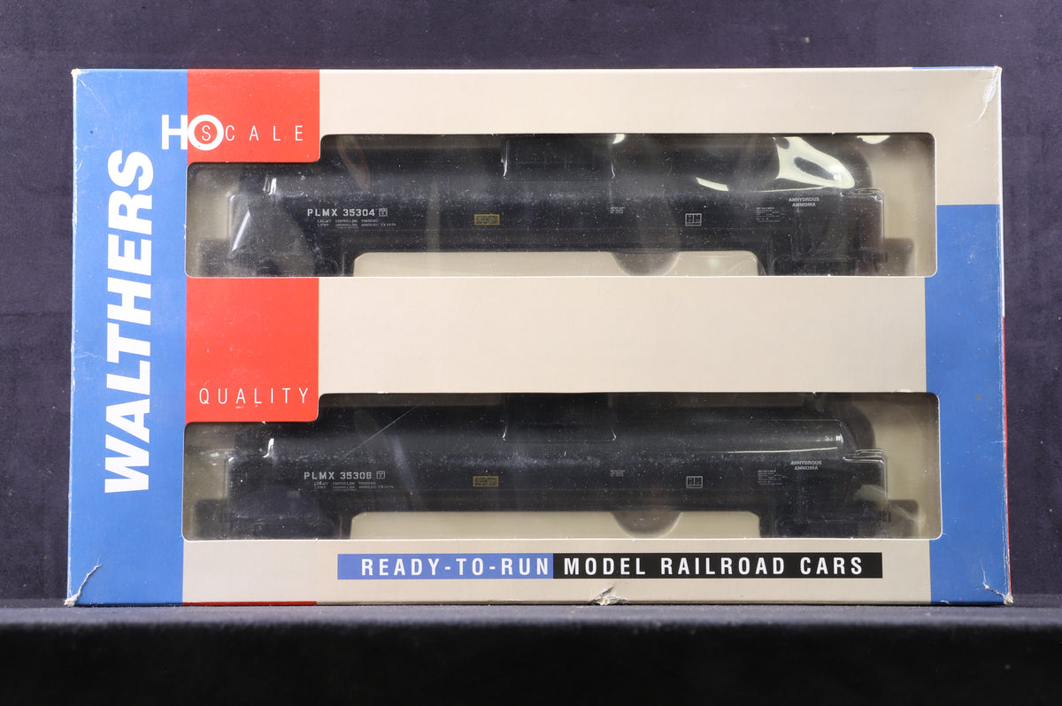 Walters HO 932-27311 2 Pack 33,000 Gallon Anhydrous Ammonia Tank Cars PLM International